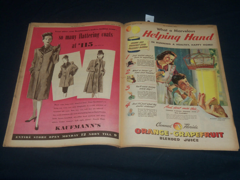 1945 AUGUST 12 THE PITTSBURGH PRESS SUNDAY ROTO SECTION - SEASHORE - NP 4445
