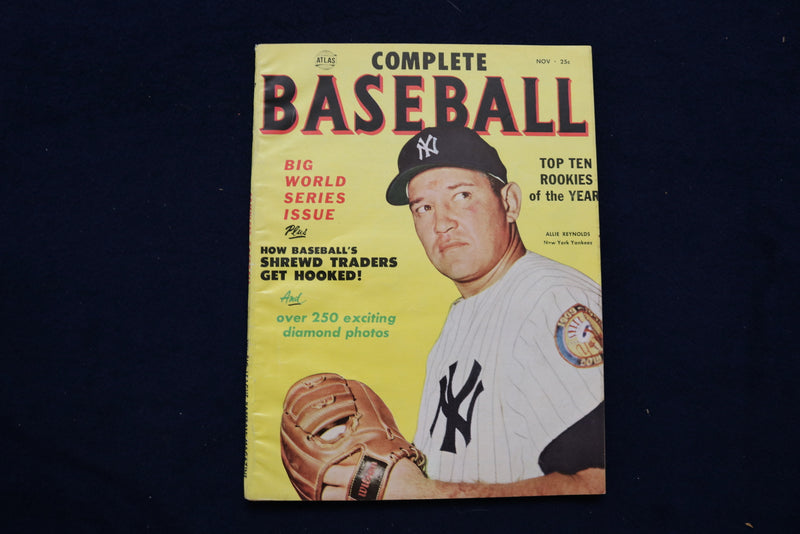 1952 NOVEMBER COMPLETE BASEBALL MAGAZINE - ALLIE REYNOLDS COVER - E 11838