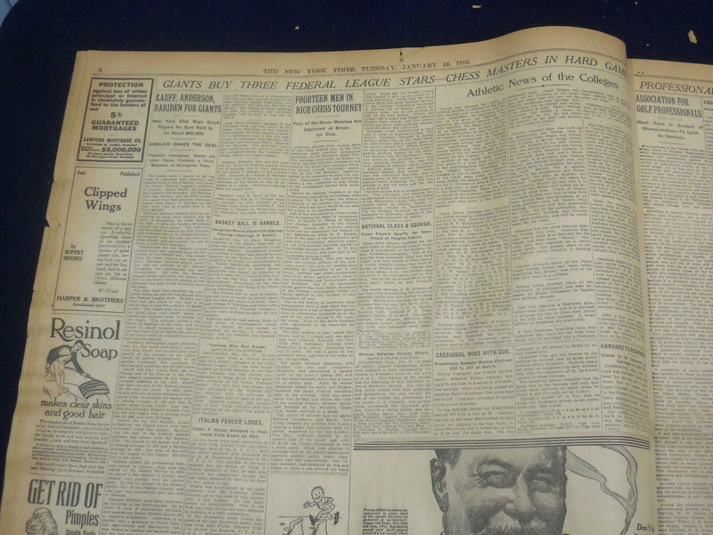 1916 JANUARY 18 NEW YORK TIMES - ALLIED TROOPS LAND NEAR ATHENS - NT 9073