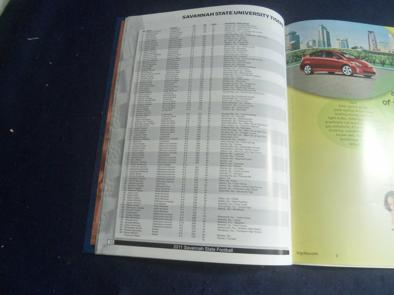 2011 OCT 29 FOOTBALL PROGRAM - SAVANNAH STATE UNIV VS HAMPTON UNIV - SP 1218C