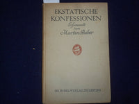 1921 EKSTATISCHE KONFESSIONEN HARDCOVER BOOK VON MARTIN BUBER - GERMAN - KD 9018