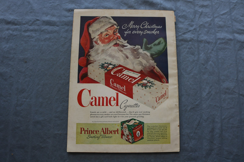 1948 DECEMBER OUTDOOR LIFE MAGAZINE - MOOSE IN CANOE COVER - SP 6183A