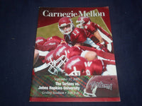 2005 SEP 17 CARNEGIE MELLON UNIV VS JOHNS HOPKINS UNIV FOOTBALL PROGRAM-ST 1951U