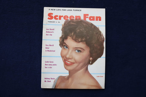 1953 FEBRUARY SCREEN FAN MAGAZINE - LESLIE CARON COVER - E 19255