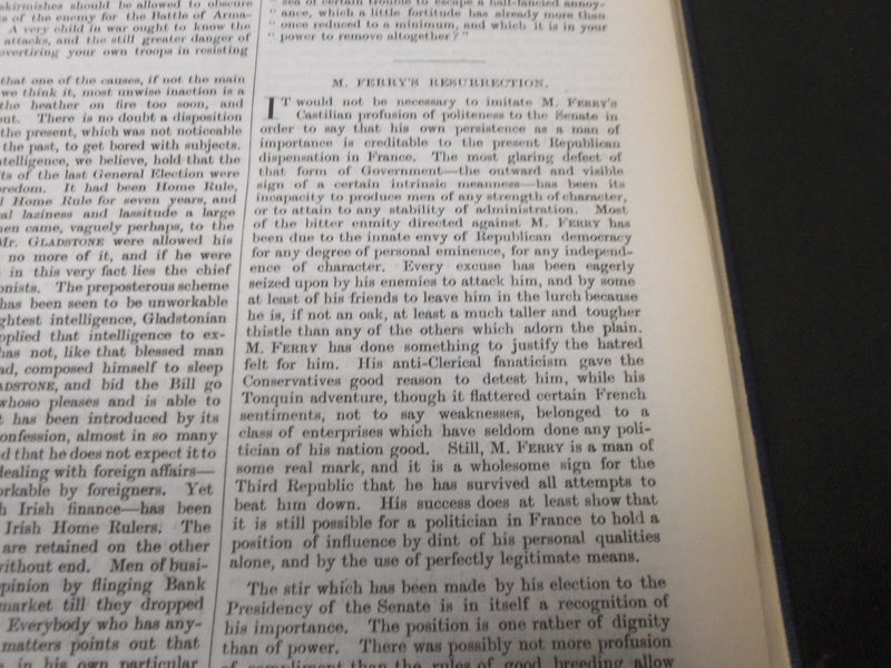 1893 SATURDAY REVIEW 2 BOUND VOLUMES - COMPLETE YR- PUBLISHED IN LONDON - R 1114