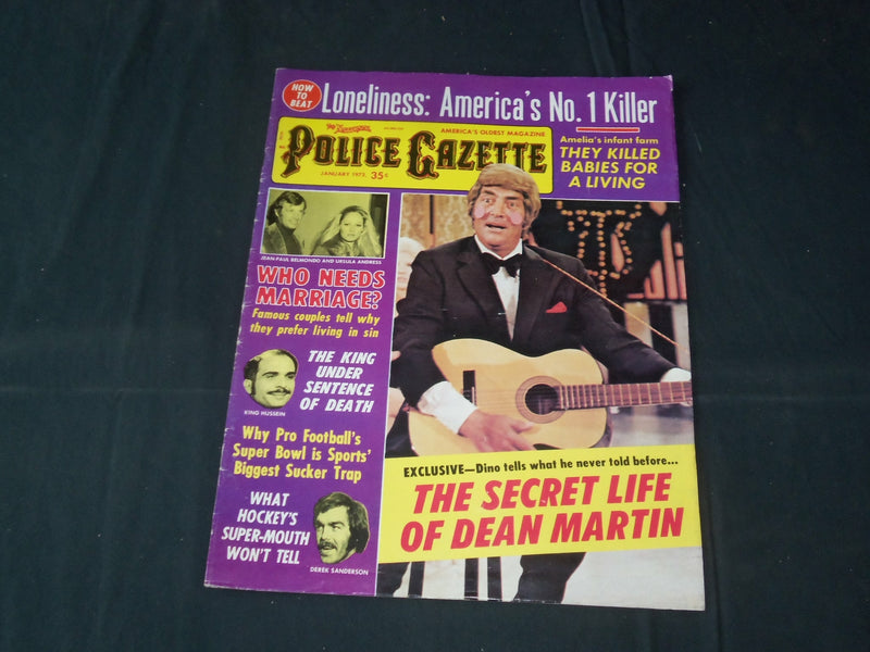 1973 JANUARY THE NATIONAL POLICE GAZETTE MAGAZINE - DEAN MARTIN - B 5784