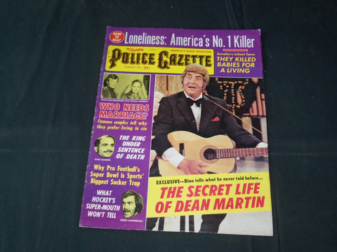 1973 JANUARY THE NATIONAL POLICE GAZETTE MAGAZINE - DEAN MARTIN - B 5784