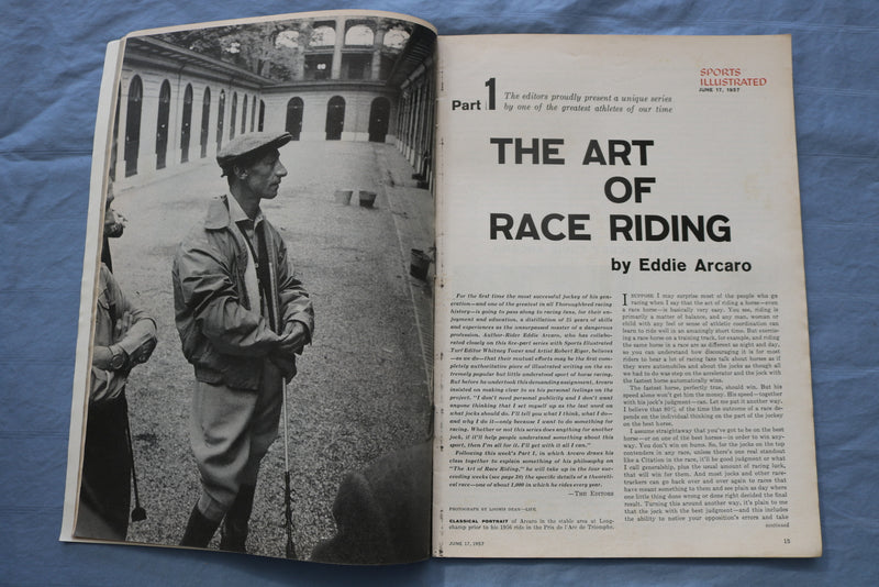 1957 JUNE 17 SPORTS ILLUSTRATED MAGAZINE - EDDIE ARCARO - HANK AARON - ST 5505C