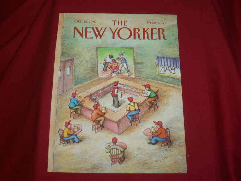1987 OCTOBER 19 NEW YORKER MAGAZINE FRONT COVER ONLY - GREAT ART FOR FRAMING