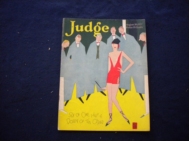 1927 AUGUST 20 JUDGE MAGAZINE - BABE RUTH CARTOON AND ARTICLE - B 436G
