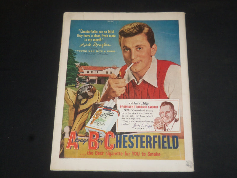 1950 APRIL 15 COLLIER'S MAGAZINE - KIRK DOUGLAS AD ON BACK COVER - SP 7866