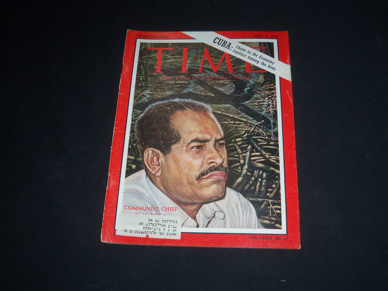 1962 APRIL 27 TIME MAGAZINE - COMMUNIST CHIEF BLAS ROCA - T 1845