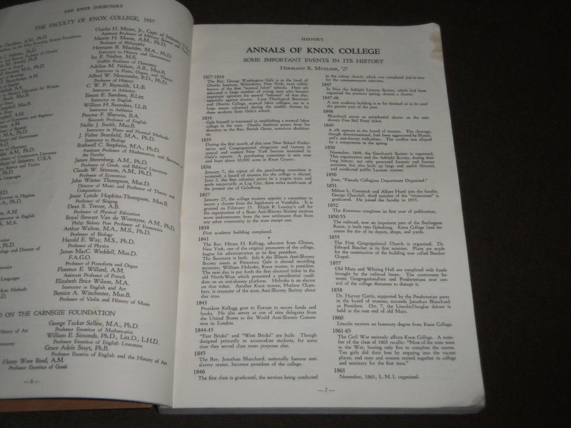 1937 JUNE THE KNOX ALUMNUS CENTENARY DIRECTORY - KNOX COLLEGE - KD 4737