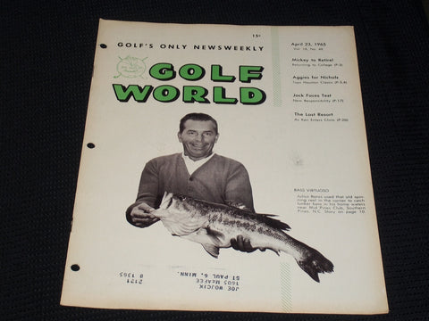 1965 APRIL 23 GOLF WORLD MAGAZINE - JULIUS BOROS FRONT COVER - E 7326