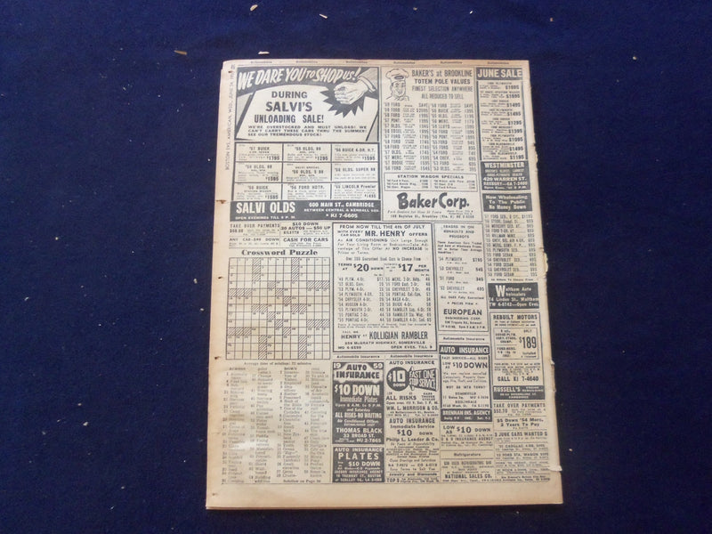 1959 JUNE 24 BOSTON AMERICAN NEWSPAPER - STATE OKS 4 BUS LINES - NP 6241