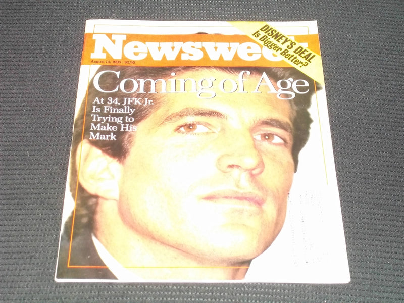 1995 AUGUST 14 NEWSWEEK MAGAZINE - JFK JR. COMING OF AGE FRONT COVER - E 17115