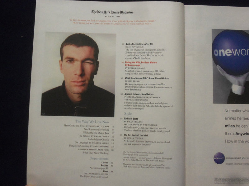 1999 MARCH 14 THE NEW YORK TIMES MAGAZINE -AMAZON.COM, EARTH'S BIGGEST- ST 1952N