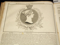 1838-1839 NEW YORK MIRROR AND LADIES GAZETTE BOUND VOLUME - ENGRAVINGS - R 89R