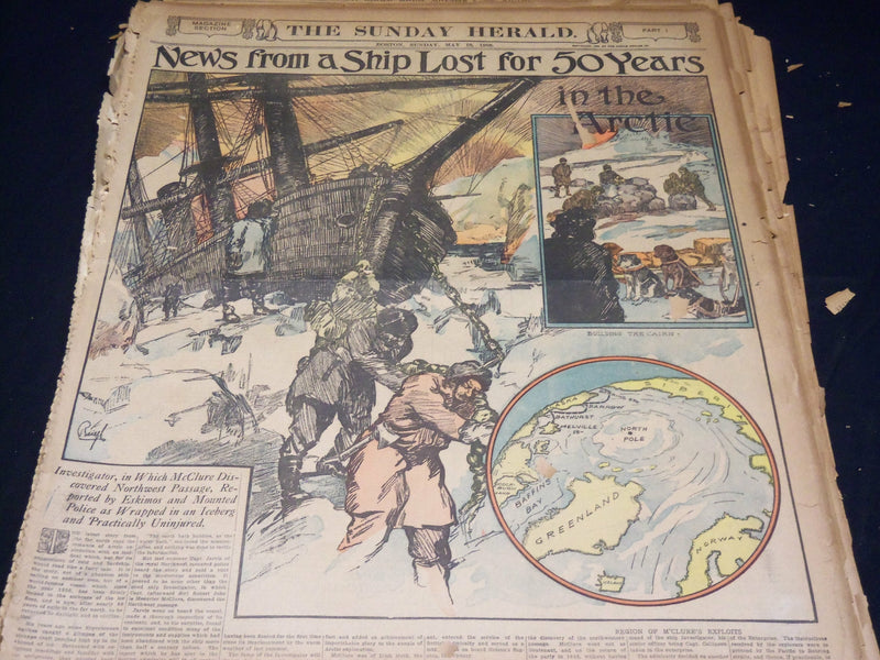1908 THE BOSTON HERALD SUNDAY MAGAZINE SECTIONS LOT OF 21 - NICE PHOTOS - UP 92