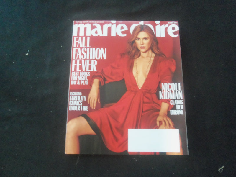 2018 OCTOBER MARIE CLAIRE MAGAZINE - NICOLE KIDMAN 2-SIDED COVER - ST 734D
