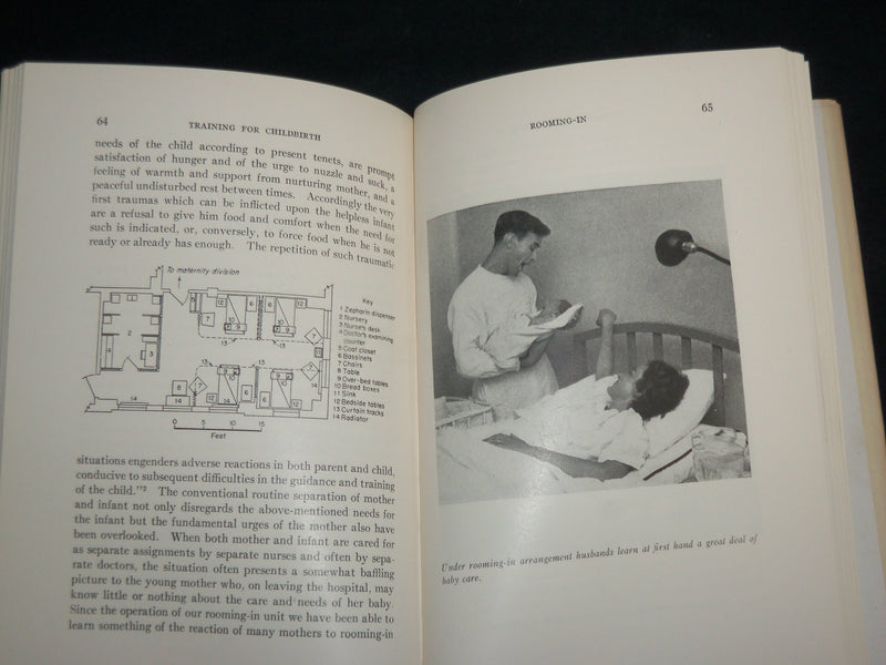 1950 TRAINING FOR CHILDBIRTH HARDCOVER BOOK BY HERBERT THOMS, M.D - KD 7207