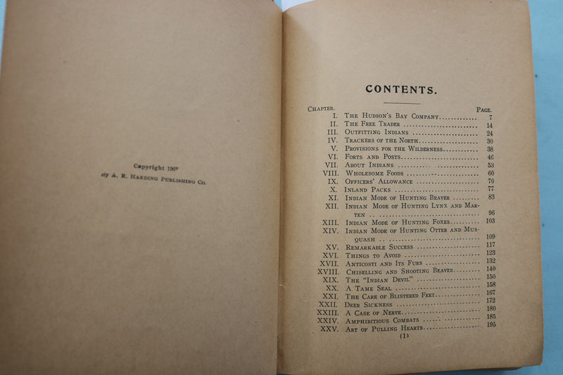 1907 CANADIAN WILDS HARDCOVER BOOK BY MARTIN HUNGER - KD 9706