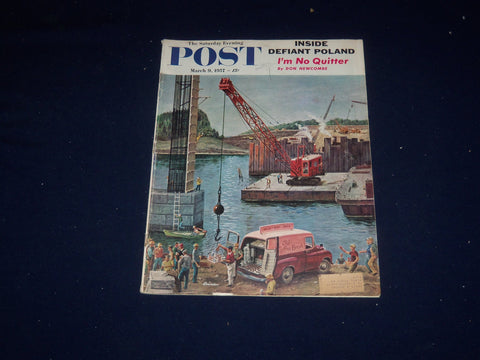 1957 MARCH 9 THE SATURDAY EVENING POST MAGAZINE - ILLUSTRATED COVER - SP 5652