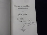 2003 ELIZABETH & MARY HARDCOVER BOOK - INSCRIBED BY JANE DUNN - KD 8558
