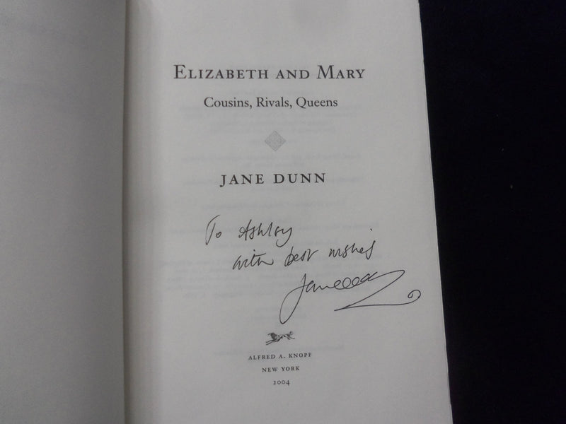 2003 ELIZABETH & MARY HARDCOVER BOOK - INSCRIBED BY JANE DUNN - KD 8558