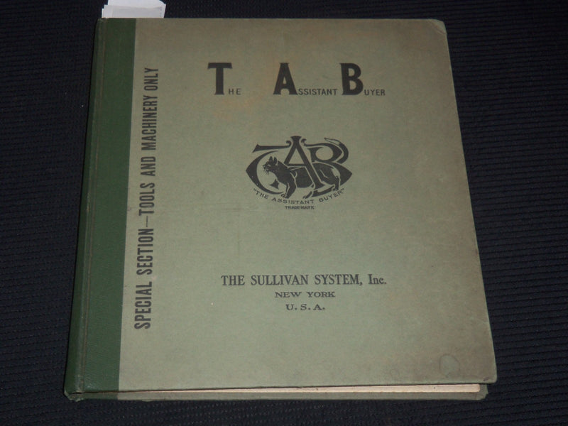 1912 THE ASSISTANT BUYER CATALOG - SULLIVAN SYSTEM INC. - TOOLS - KD 5403C