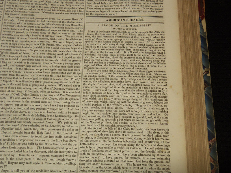 1832-1833 NEW YORK MIRROR AND LADIES GAZETTE BOUND VOLUME - ENGRAVINGS - R 89L