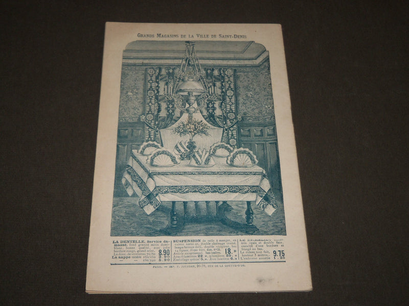1896 VILLE DE ST. DENIS BLANC TOILES TROUSSEAUX FRENCH CATALOGUE - FR 1134