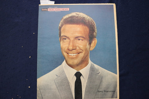 1965 APR 4 SUNDAY NEWS COLOROTO MAGAZINE-TONY FRANCIOSA - NY YANKS/METS- E 23216
