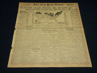 1916 NOVEMBER 8 NEW YORK TIMES - ELECTION CLOSE WILSON 264 HUGHES 251 - NT 7687