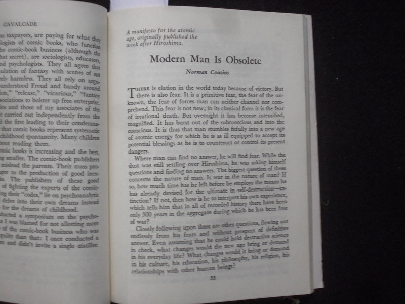 1950 THE SATURDAY REVIEW CAVALCADE - 25-YEAR ANTHOLOGY SOFTCOVER BOOK - J 9948