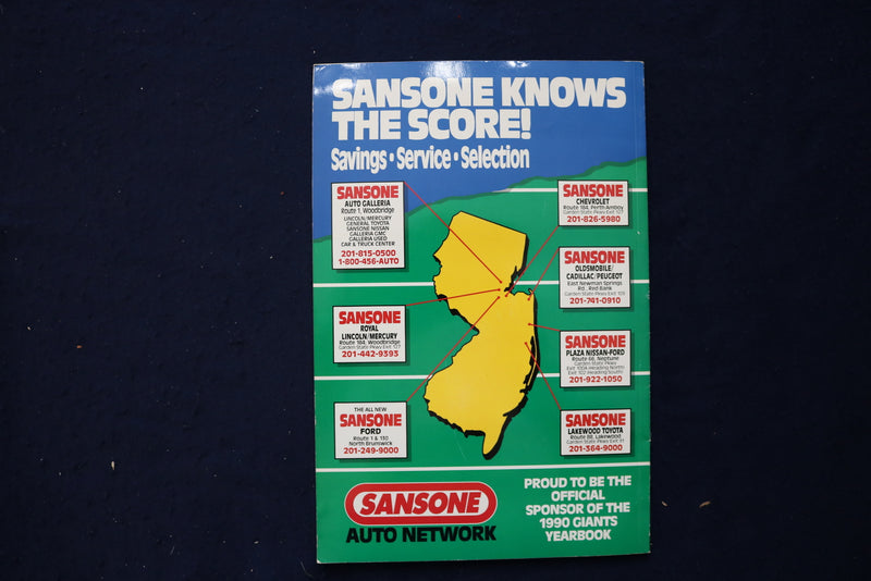 1990 NEW YORK GIANTS FOOTBALL YEARBOOK - K 1707