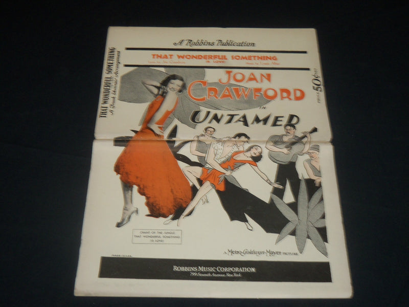 1929 THAT WONDERFUL SOMETHING - UNTAMED MUSIC FOLIO - JOAN CRAWFORD - J 5662