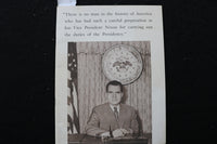 1960 RICHARD NIXON CAMPAIGN BOOK - SOFTCOVER - K 2312