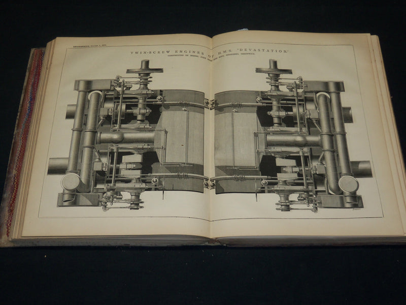 1845 JULY-DEC ENGINEERING JOURNAL BOUND VOLUME - CENTENNIAL EXPOSITION - KD 5935
