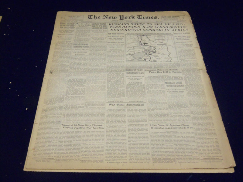 1943 FEBRUARY 7 NEW YORK TIMES - EISENHOWER SUPREME IN AFRICA - NT 1025
