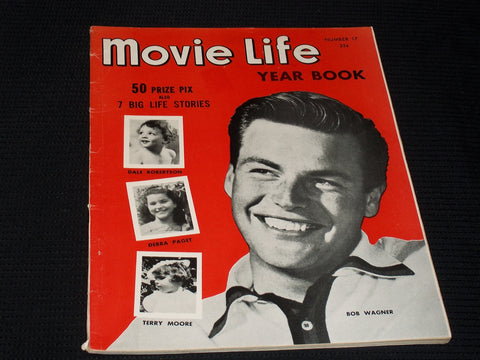 1953 #17 MOVIE LIFE YEARBOOK MAGAZINE - BOB WAGNER FRONT COVER - E 1336