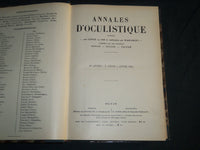 1910-1919 ANNALES D'OCULISTIQUE MAGAZINE LOT OF 60 + 4 VOLUMES - R 1106