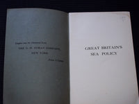 1917 GREAT BRITAIN'S SEA POLICY SOFTCOVER BOOK BY PROF. GILBERT MURRAY - J 7163