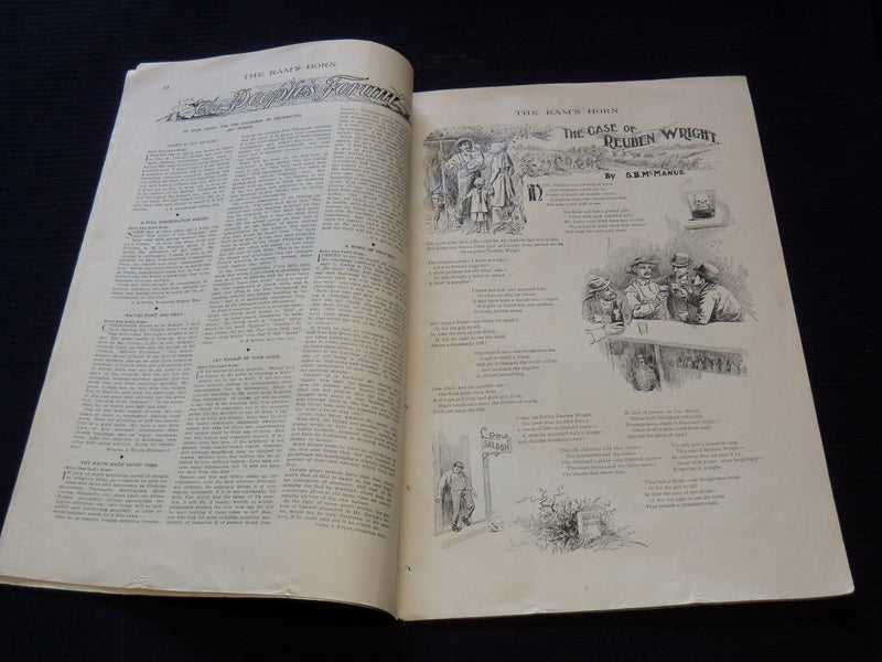 1899 JULY 8 THE RAM'S HORN MAGAZINE - WHY DON'T YOU HELP THE PREACHER - SP 3253Z