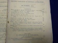 1879 APPLETON'S JOURNAL MAGAZINE LOT OF 11 ISSUES - SPENCER WALPOLE - WR 689