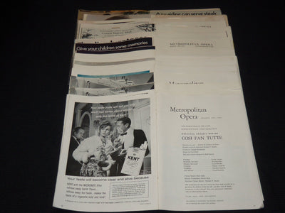 1961-1969 METROPOLITAN OPERA LINCOLN CENTER PROGRAMS LOT OF 17 ISSUES - O 2922B