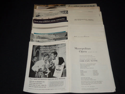 1961-1969 METROPOLITAN OPERA LINCOLN CENTER PROGRAMS LOT OF 17 ISSUES - O 2922B