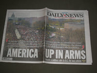 2018 MARCH 25 NEW YORK DAILY NEWS - A MILLION RALLY IN D.C. FOR GUN REFORM