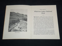 1930 WATERTON LAKES PARK POCKET GUIDE BOOK - NICE PHOTOS - J 8529