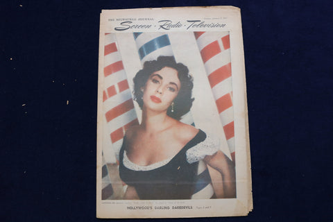 1951 JAN 7 SCREEN RADIO TELEVISION MAGAZINE - ELIZABETH TAYLOR COVER - E 23098